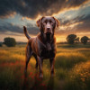 Wildflower Sunset Dreamscape Pet Customized Photo Paintings