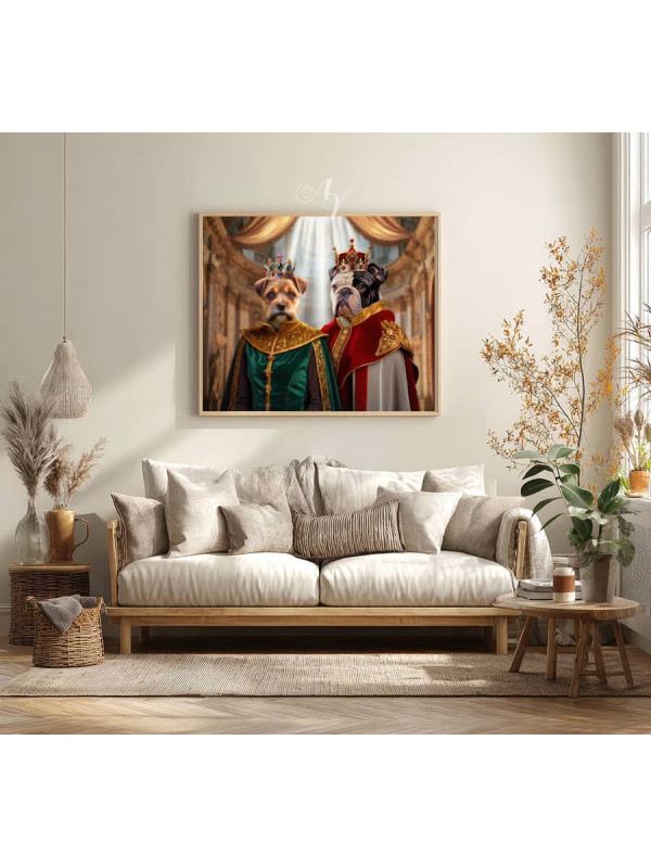 Emperor - Empress Pet Period Style Customized Photo Paintings