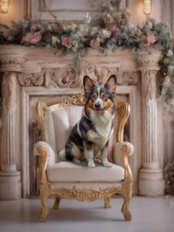 Victorian Rose Pet Customized Photo Paintings