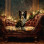 Victorian Candlelit Salon Pet Customized Photo Paintings