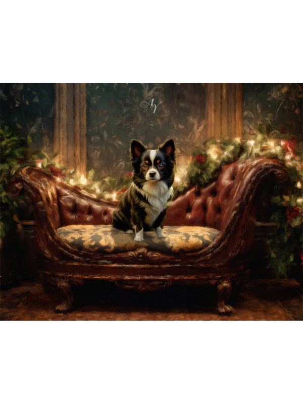 Victorian Candlelit Salon Pet Customized Photo Paintings