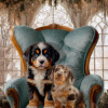 Victorian Sitting Room Pet Customized Photo Paintings