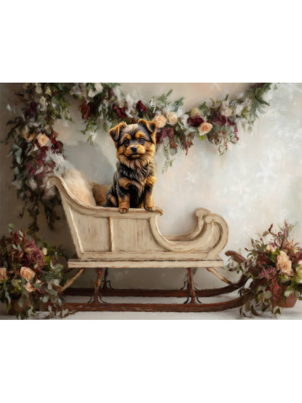 Victorian Studio Sleigh Pet Customized Photo Paintings