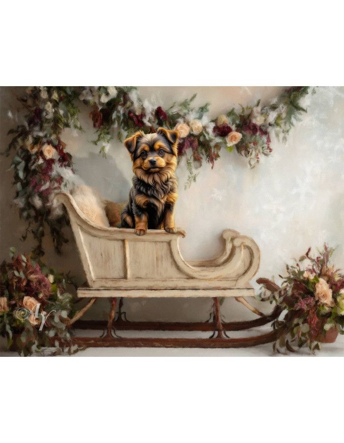 Victorian Studio Sleigh Pet Customized Photo Paintings Victorian Studio Sleigh Pet Customized Photo Paintings