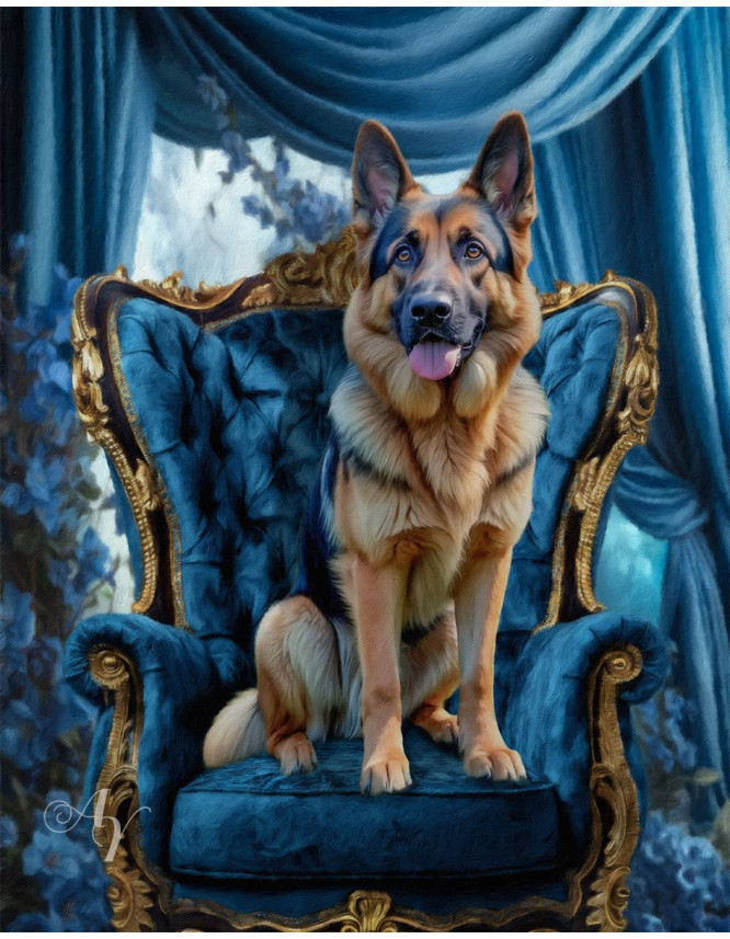 Victorian Blue Studio Pet Customized Photo Paintings Victorian Blue Studio Pet Customized Photo Paintings