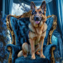 Victorian Blue Studio Pet Customized Photo Paintings