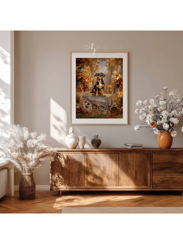 Autumn Theme Pet Customized Photo Paintings on Canvas