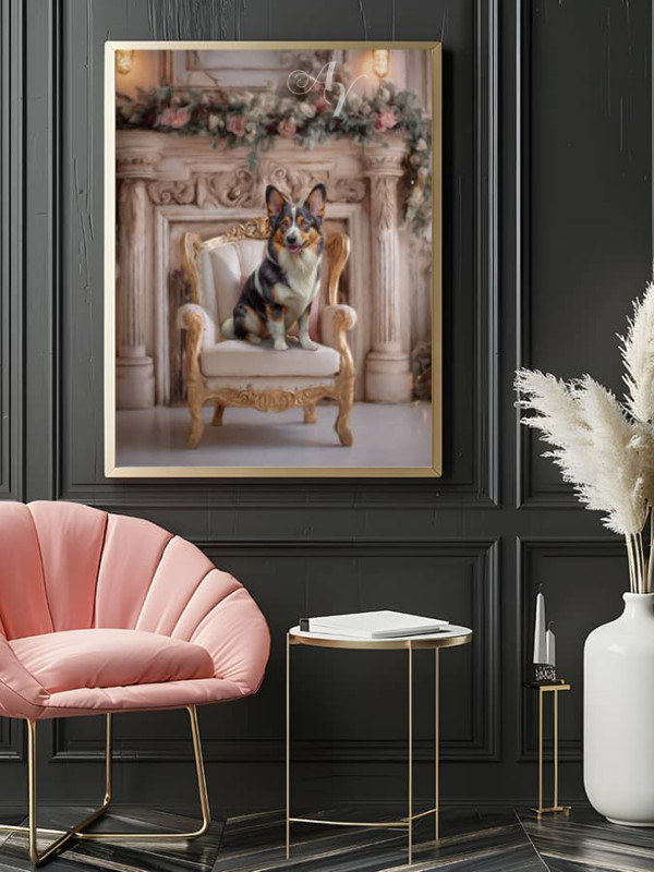 Victorian Rose Pet Customized Photo Paintings