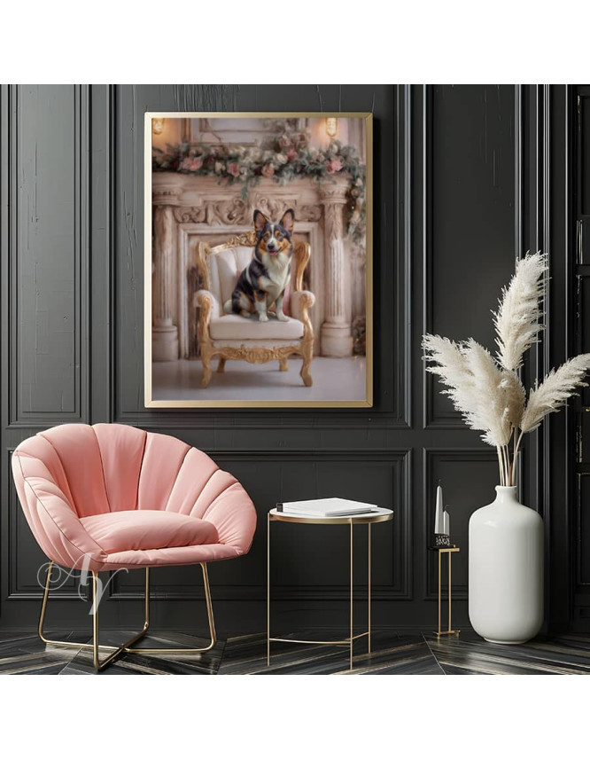 Victorian Rose Pet Customized Photo Paintings