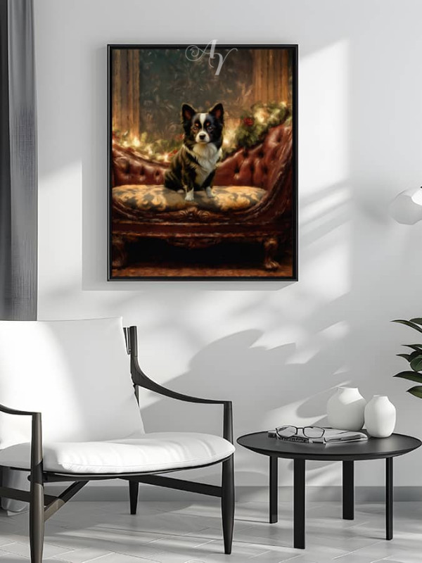 Victorian Candlelit Salon Pet Customized Photo Paintings