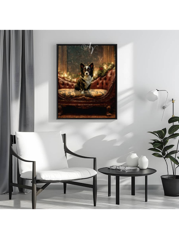 Victorian Candlelit Salon Pet Customized Photo Paintings