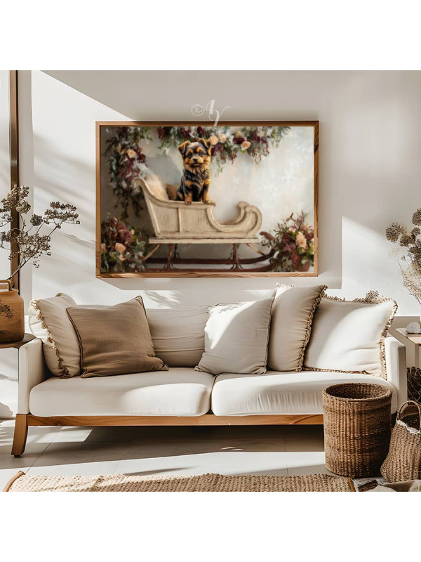 Victorian Studio Sleigh Pet Customized Photo Paintings