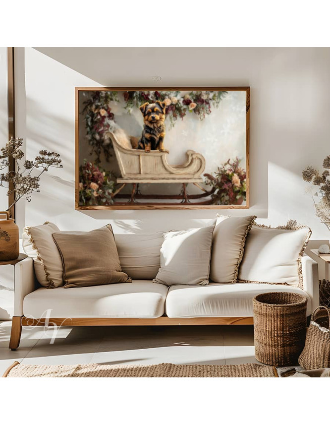 Victorian Studio Sleigh Pet Customized Photo Paintings Victorian Studio Sleigh Pet Customized Photo Paintings