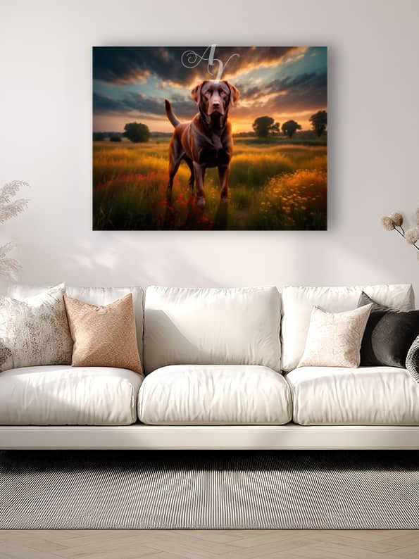 Wildflower Sunset Dreamscape Pet Customized Photo Paintings