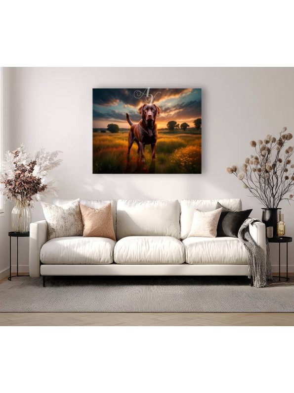 Wildflower Sunset Dreamscape Pet Customized Photo Paintings