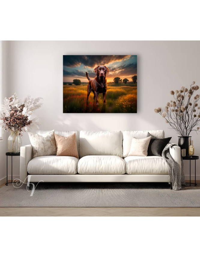 Wildflower Sunset Dreamscape Pet Customized Photo Paintings