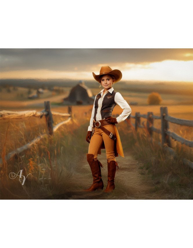 Child Cowboy - Cowgirl Customized Photo Paintings Child Cowboy - Cowgirl Customized Photo Paintings