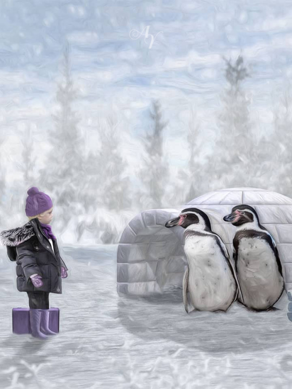 Child Winter - Holiday Customized Photo Paintings