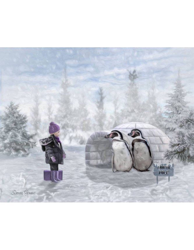 Child Winter - Holiday Customized Photo Paintings Child Winter - Holiday Customized Photo Paintings