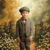 Victorian Spring Path Child Customized Photo Paintings