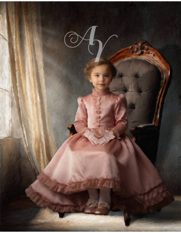 Victorian Sunlit Window Child Customized Photo Paintings Victorian Sunlit Window Child Customized Photo Paintings