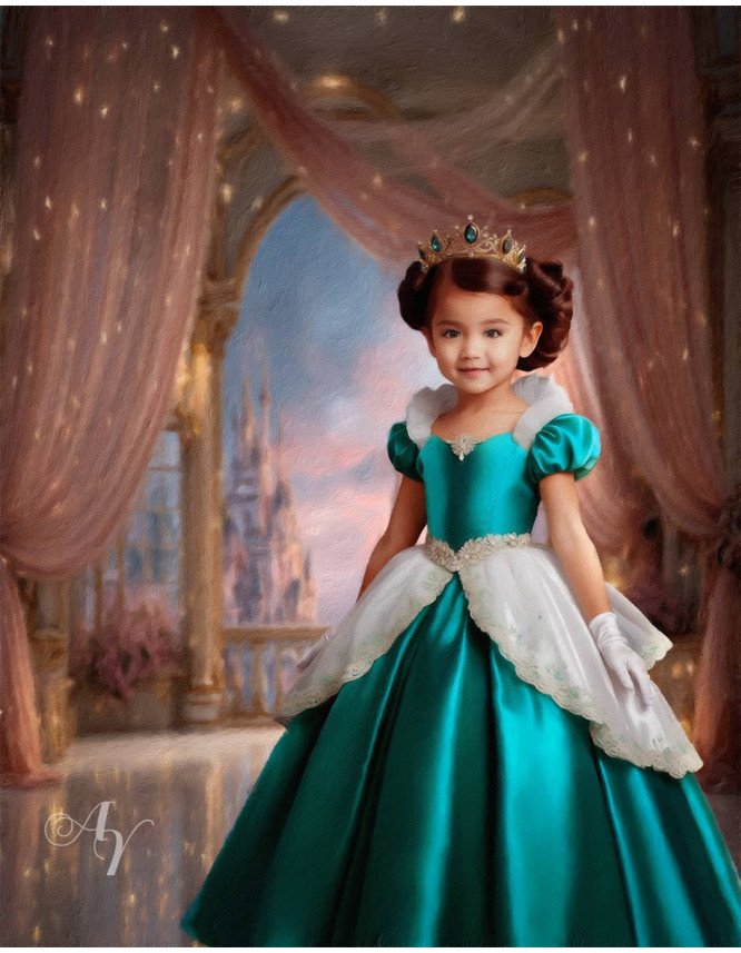 Child Queen Fairytale Customized Photo Paintings Child Queen Fairytale Customized Photo Paintings
