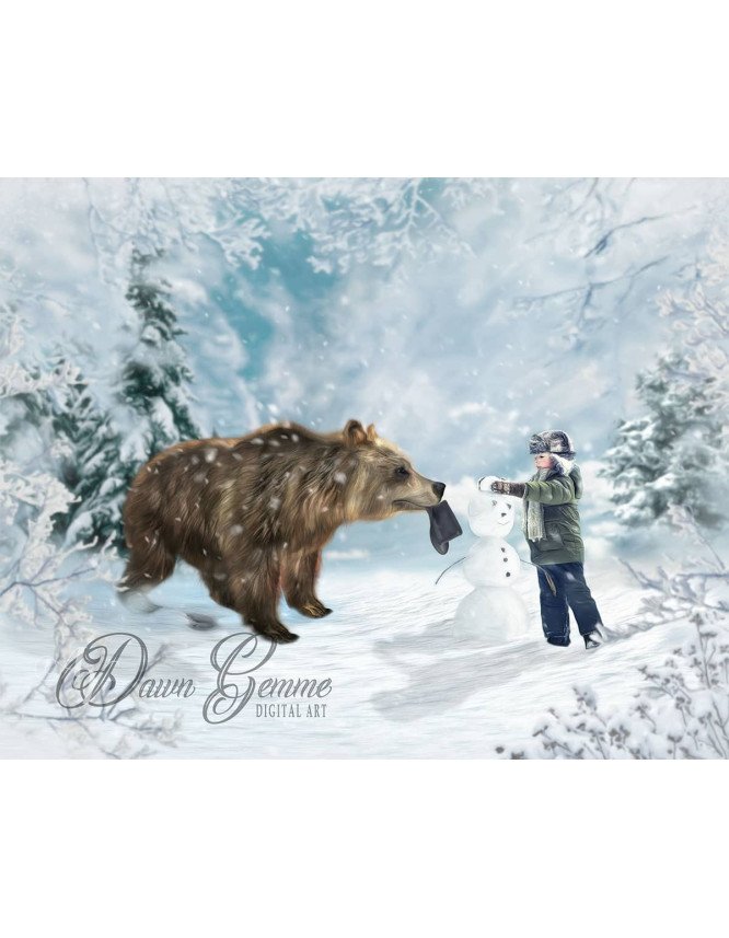 Child Winter - Holiday Customized Photo Paintings Child Winter - Holiday Customized Photo Paintings