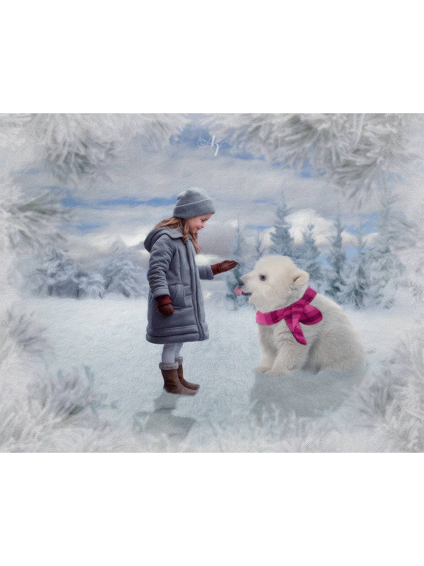 Child Winter - Holiday Customized Photo Paintings