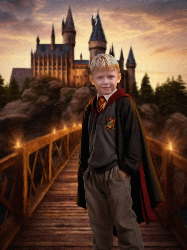 Child Wizard Fantasy Customized Photo Paintings
