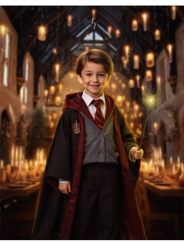 Wizard Child Fantasy Customized Photo Paintings
