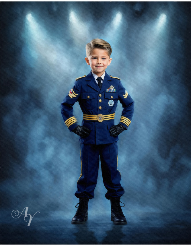 Child Military Customized Photo Painting - Boys and Girls Child Military Customized Photo Painting - Boys and Girls