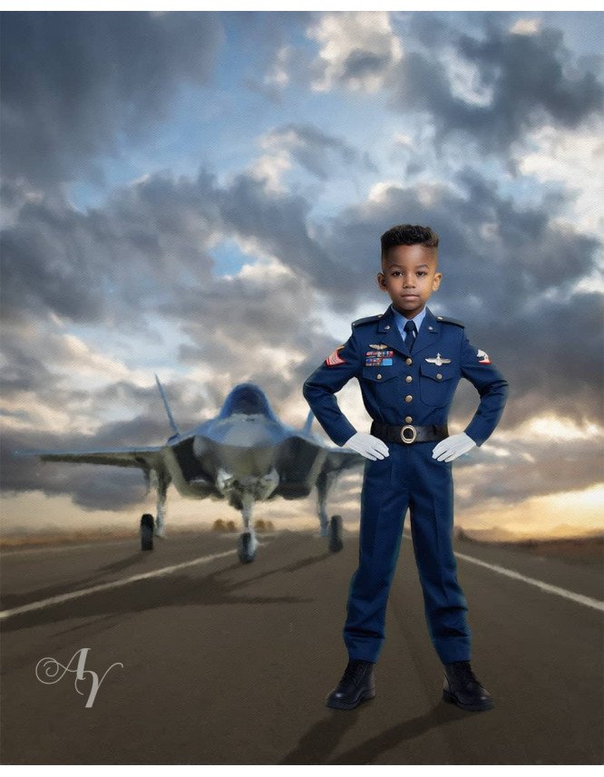 Child Military Customized Photo Painting - Boys and Girls Child Military Customized Photo Painting - Boys and Girls