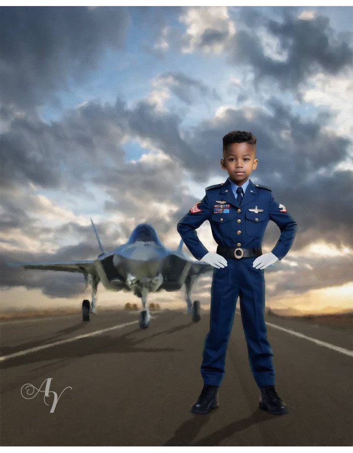Child Military Customized Photo Painting - Boys and Girls Child Military Customized Photo Painting - Boys and Girls