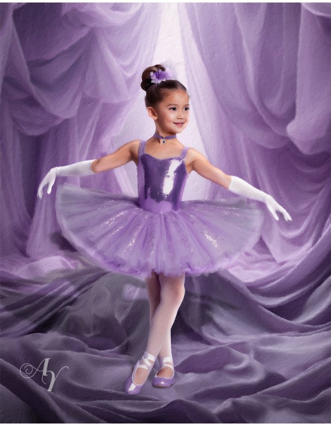 Child Ballerina Fairytale Customized Photo Paintings Child Ballerina Fairytale Customized Photo Paintings
