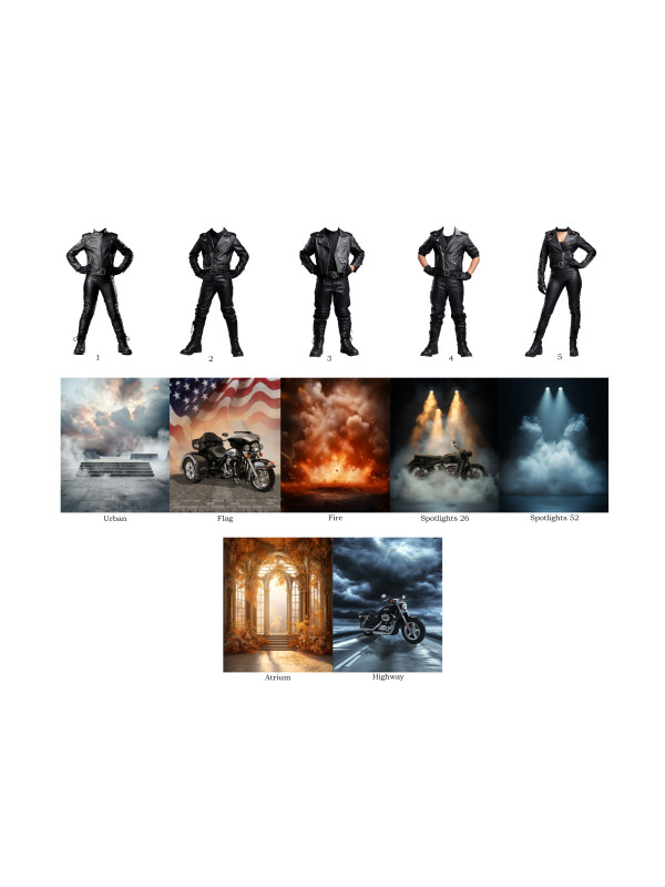 Child Biker Boy and Girl Fantasy Customized Photo Paintings