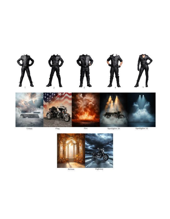 Child Biker Boy and Girl Fantasy Customized Photo Paintings Child Biker Boy and Girl Fantasy Customized Photo Paintings