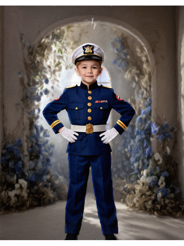 Child Military Customized Photo Painting - Boys and Girls
