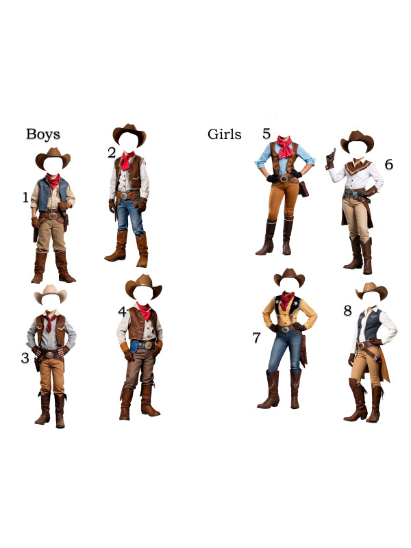 Child Cowboy - Cowgirl Customized Photo Paintings