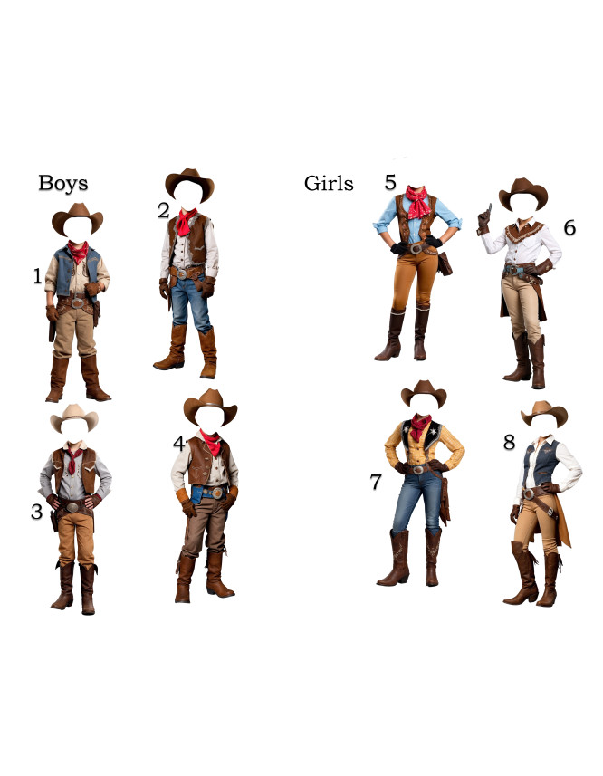 Child Cowboy - Cowgirl Customized Photo Paintings