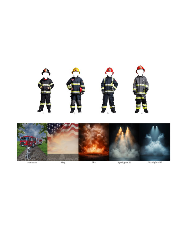 Child Firefighter Fantasy Customized Photo Paintings