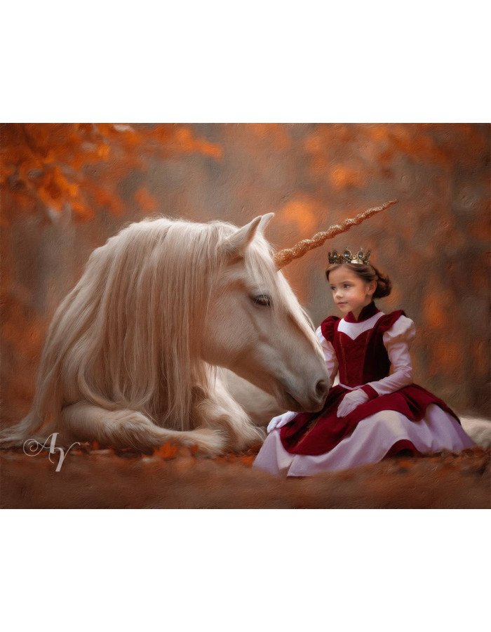 Child Princess - Unicorn Customized Photo Paintings Child Princess - Unicorn Customized Photo Paintings