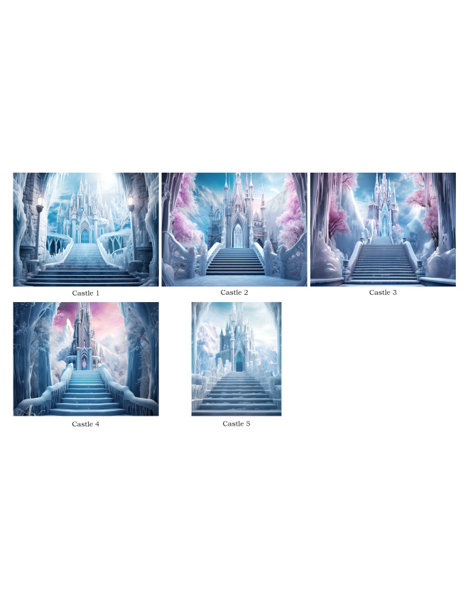 Child Ice Castle Princess Customized Photo Paintings