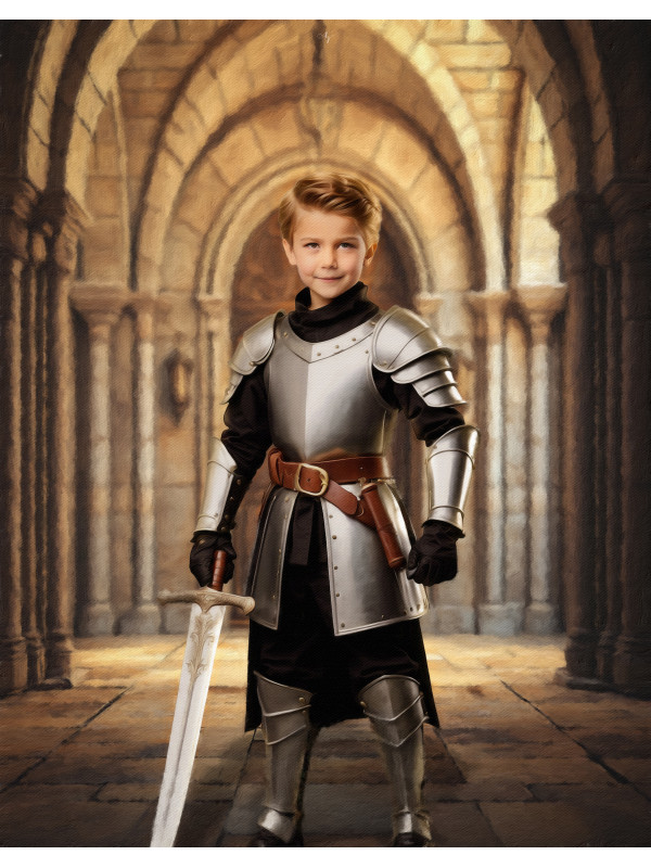 Child Knight Fantasy Customized Photo Paintings
