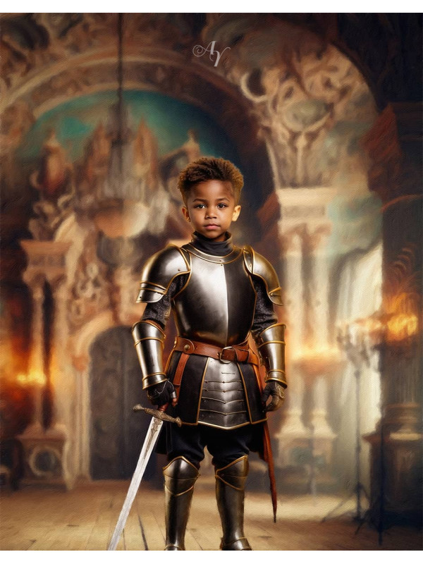 Child Knight Fantasy Customized Photo Paintings