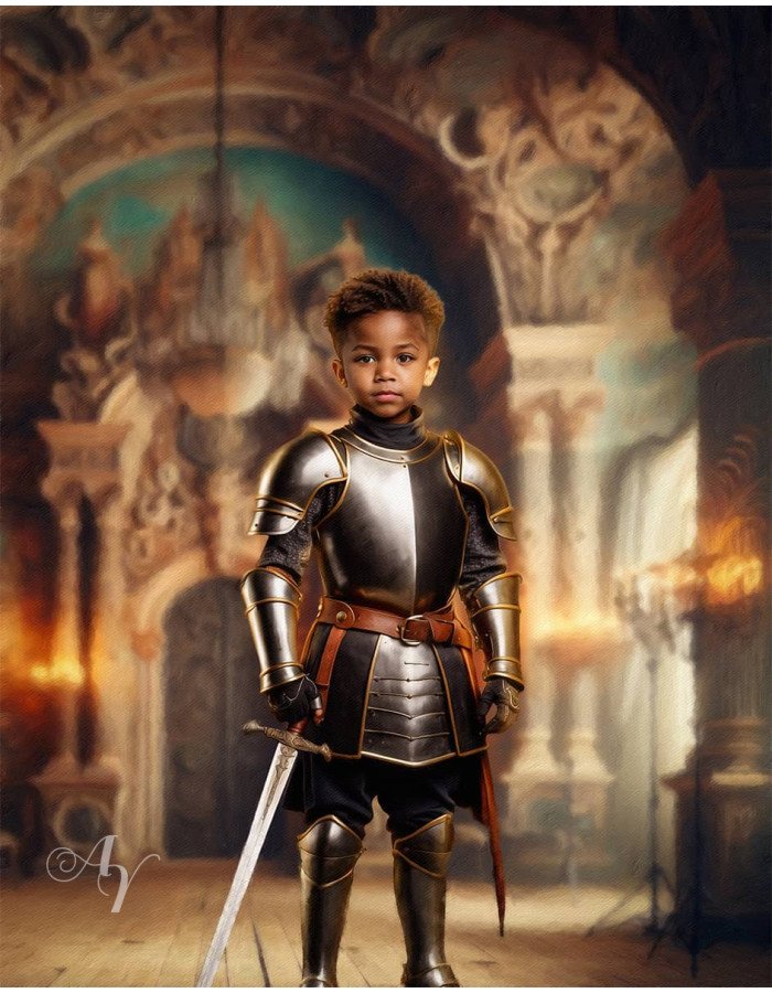 Child Knight Fantasy Customized Photo Paintings Child Knight Fantasy Customized Photo Paintings