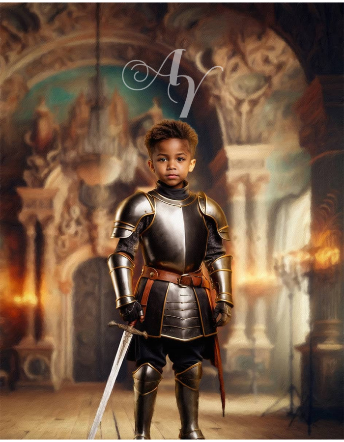 Child Knight Fantasy Customized Photo Paintings Child Knight Fantasy Customized Photo Paintings