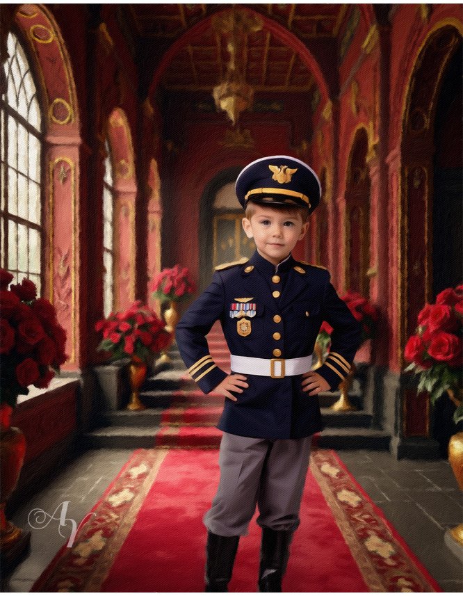 Child Military Customized Photo Painting - Boys and Girls Child Military Customized Photo Painting - Boys and Girls