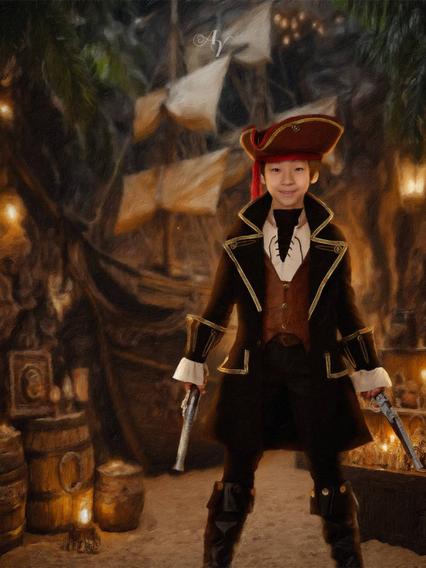 Child Pirate Customized Photo Paintings - Boys and Girls