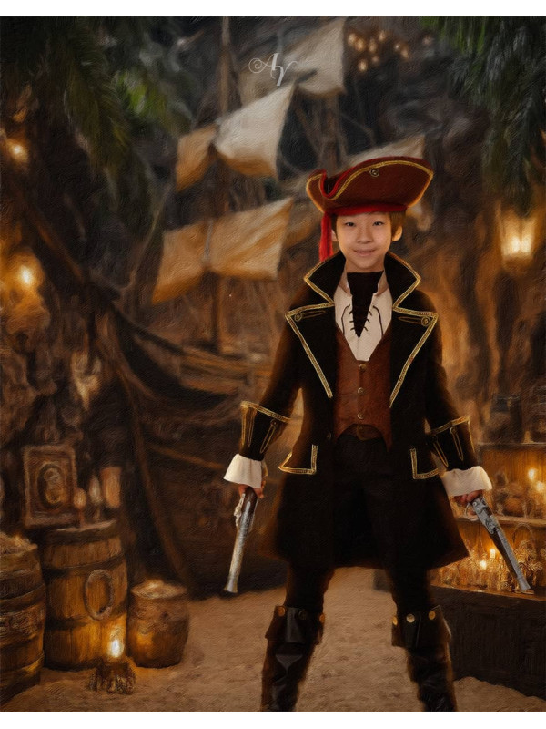 Child Pirate Customized Photo Paintings - Boys and Girls
