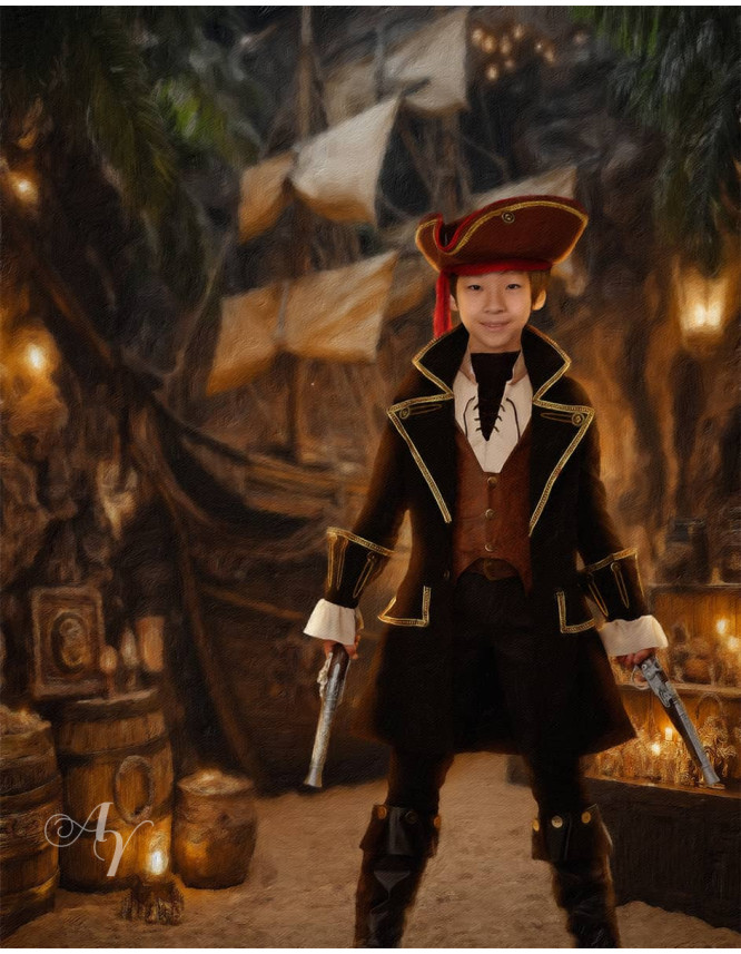 Child Pirate Customized Photo Paintings - Boys and Girls Child Pirate Customized Photo Paintings - Boys and Girls